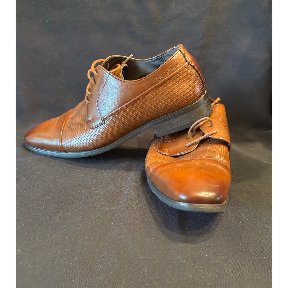 Men’s Calvin Klein Bachman Brown Dress Shoes Loafers, size 8.5 M